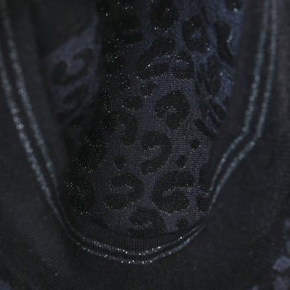 Louis Vuitton Cashmere Silk Leopard Beret Black 7 of 8