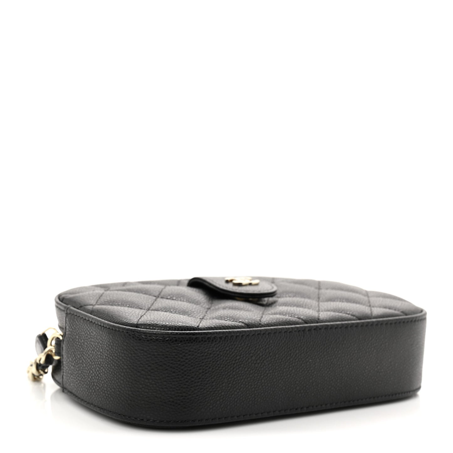 Caviar Quilted Chain Camera Bag Black
