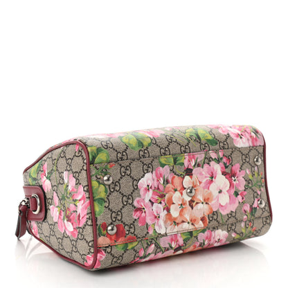 Gucci GG Supreme Monogram Blooms Small Boston Beige Multicolor Dry Rose 4 of 10