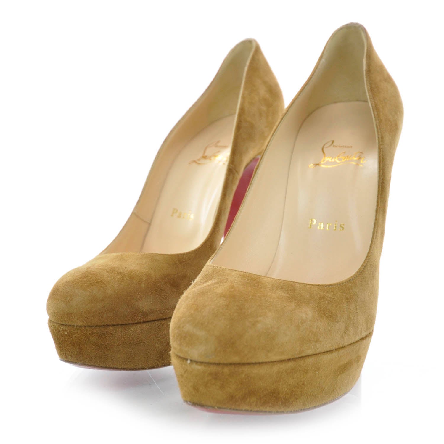 Christian Louboutin Suede Bibi 140 Pumps 40 Camel 2 of 6