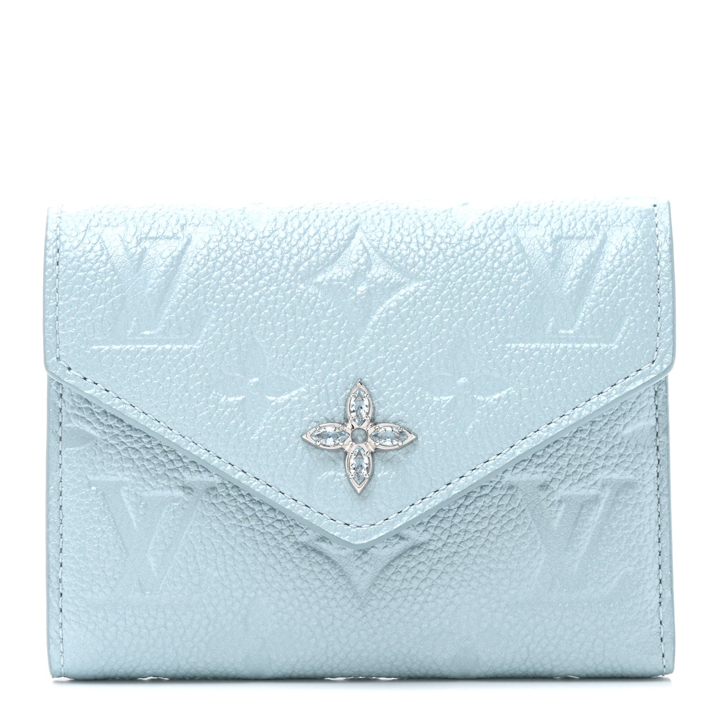 Empreinte Monogram Flower Victorine Wallet Azur Frost