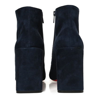 Christian Louboutin Suede Castarika Round Toe Ankle Booties 41 Nocturne 6 of 10