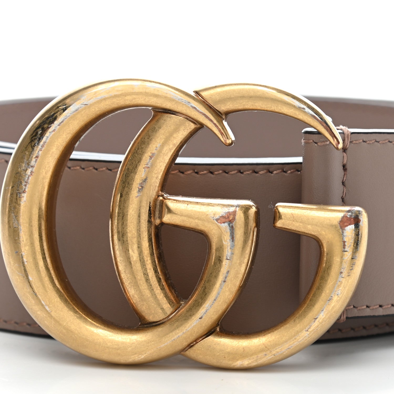 Gucci Calfskin Double G 40mm Belt 85 34 Porcelain Rose 6 of 6