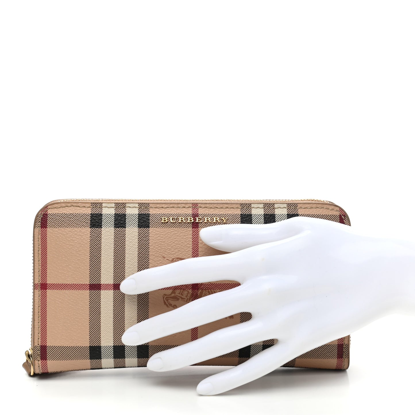 Haymarket Check Large Ziggy Zip Around Wallet Dusty Pink