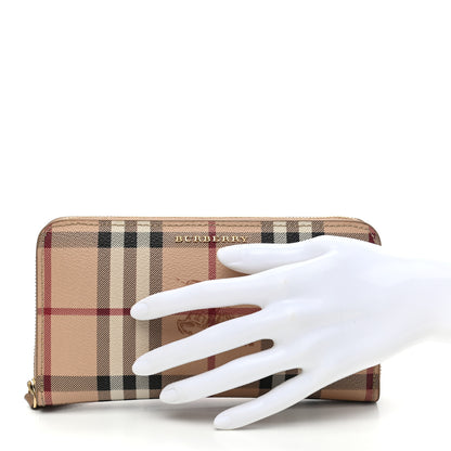 Burberry Haymarket Check Large Ziggy Zip Around Wallet Dusty Pink 2 of 9