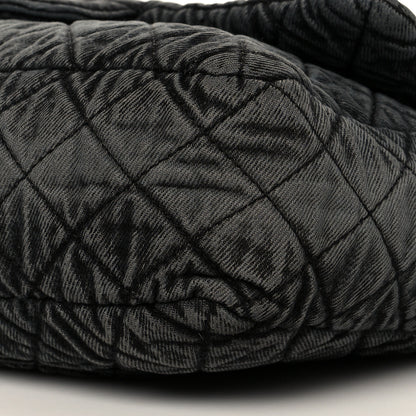 Chanel Denim Quilted Denimpression Flap Grey Black 9 of 9