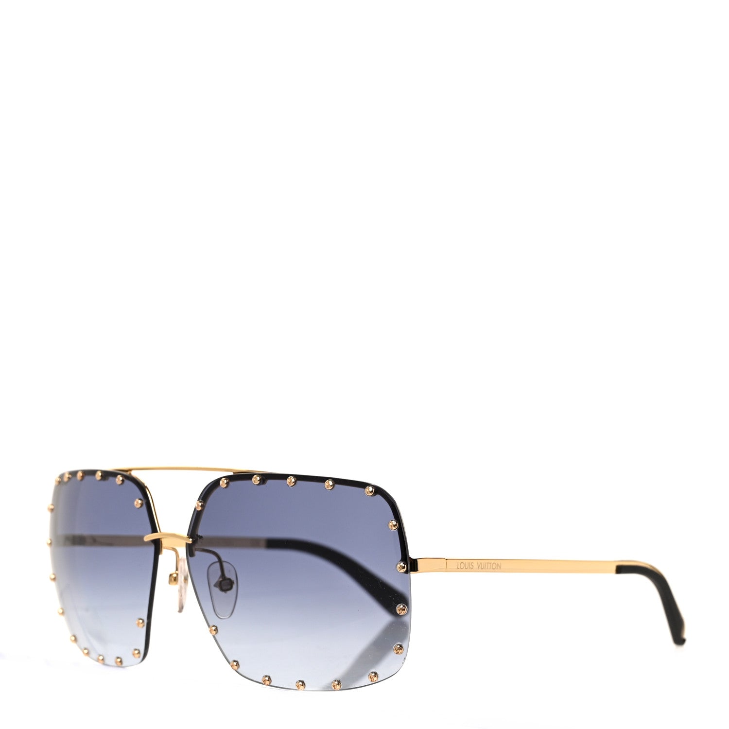 Louis Vuitton The Party Square Sunglasses Z2354E Blue 1 of 9