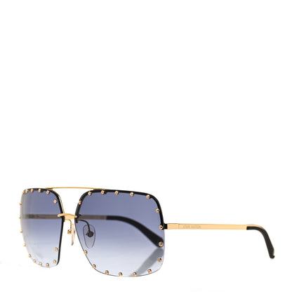 Louis Vuitton The Party Square Sunglasses Z2354E Blue 1 of 9