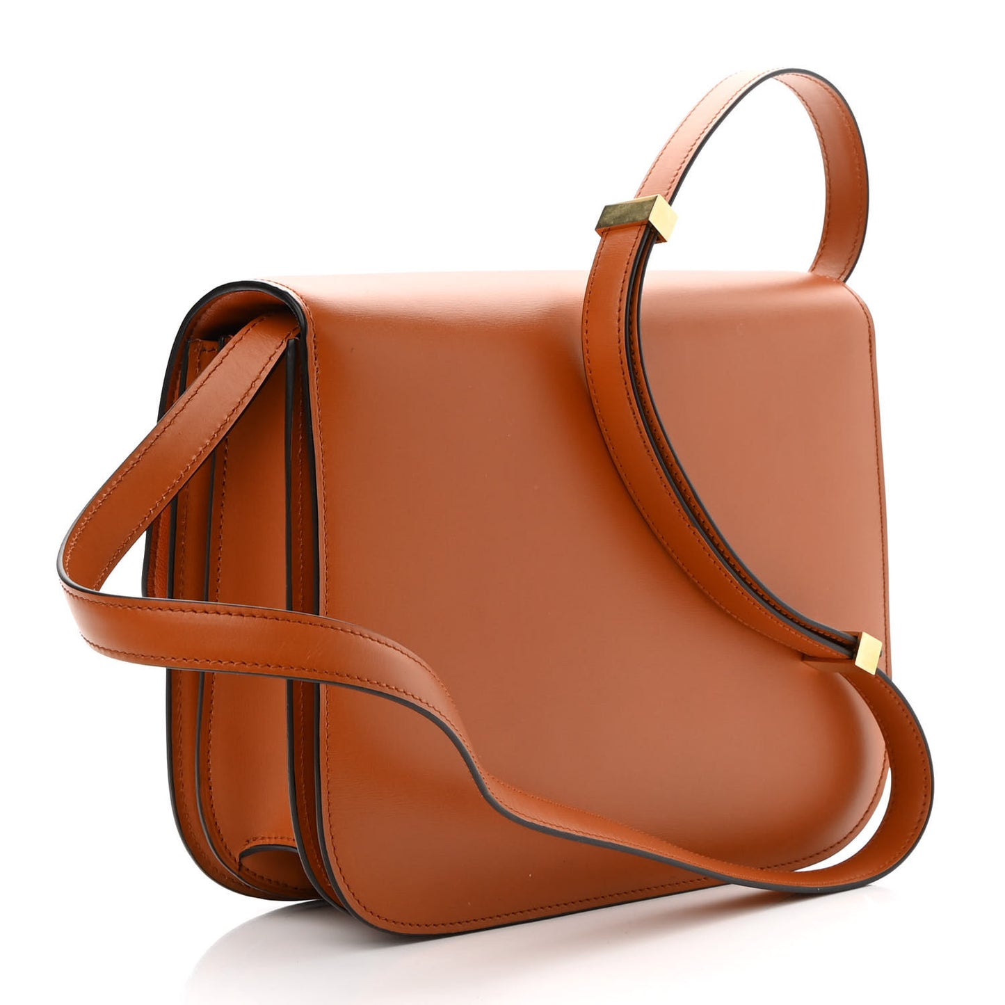 Box Calfskin Medium Classic Box Flap Bag Chestnut
