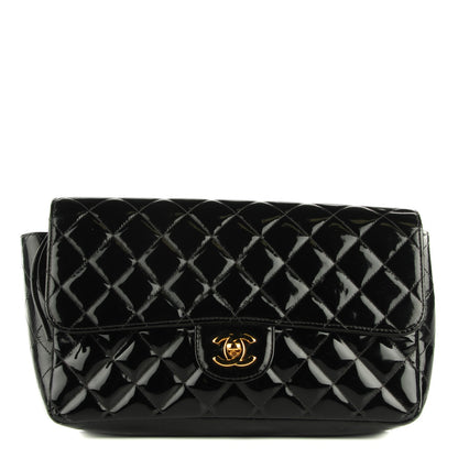 Chanel Patent Quilted Flap Backpack Black 1 of 10