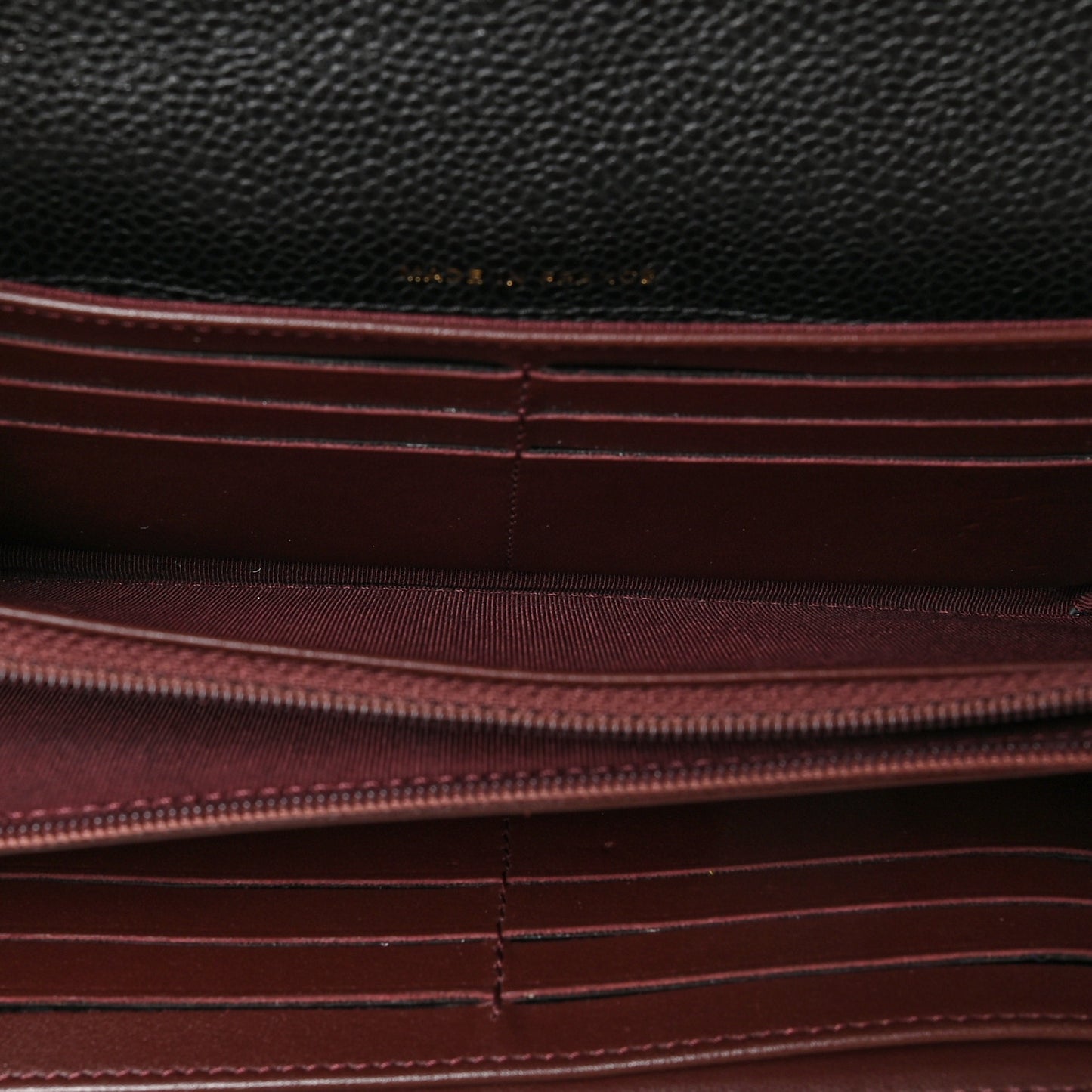Caviar Quilted Large Gusset Flap Wallet Black