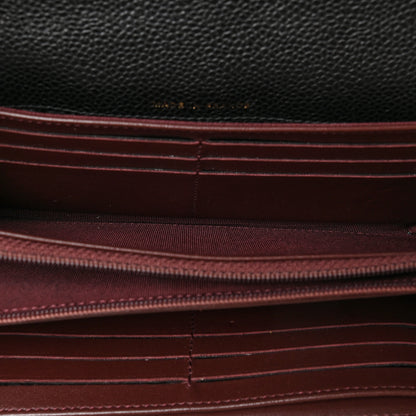 Chanel Caviar Quilted Large Gusset Flap Wallet Black 5 of 7