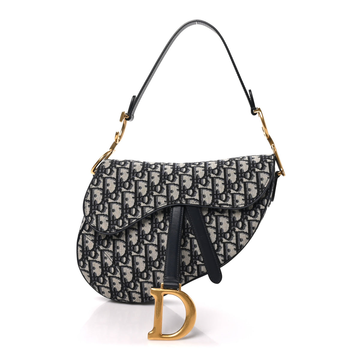Christian Dior Oblique Saddle Bag Blue 1 of 10