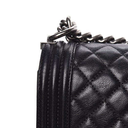 Chanel Calfskin Quilted Medium Boy Flap Black 18 of 18