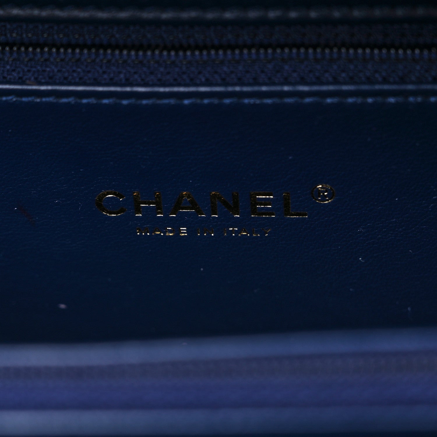 Chanel Goatskin Quilted Medium CC Filigree Vanity Case Navy 6 of 9
