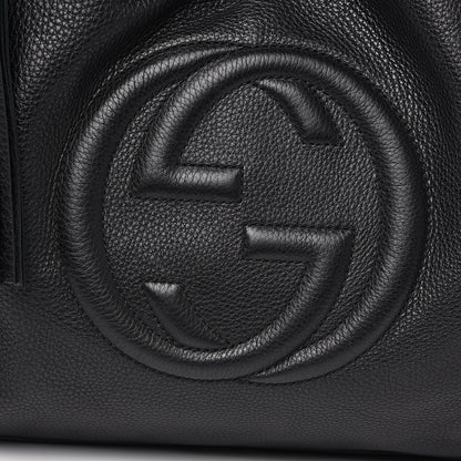 Gucci Pebbled Calfskin Medium Soho Shoulder Bag Black 10 of 11