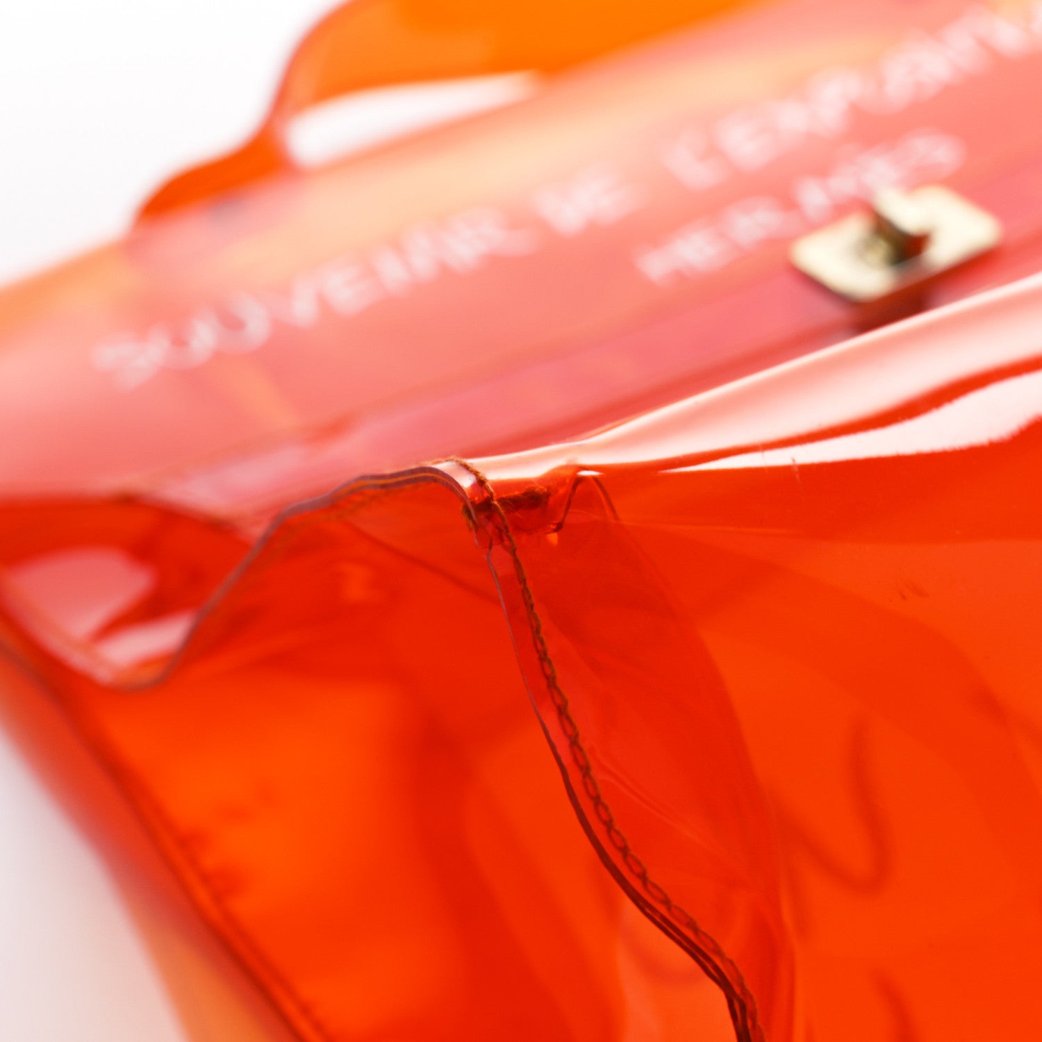 Hermes Vinyl Souvenir De L'Exposition Kelly Orange 7 of 15