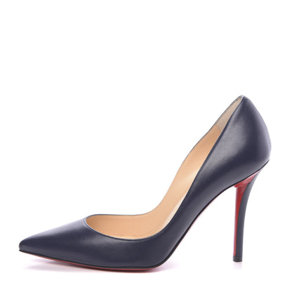Christian Louboutin Kid Apostrophy 85 Pumps 35 Navy 1 of 7