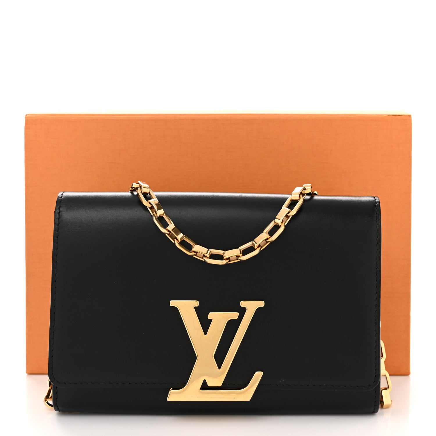 Louis Vuitton Calfskin Chain Louise GM Black 12 of 12
