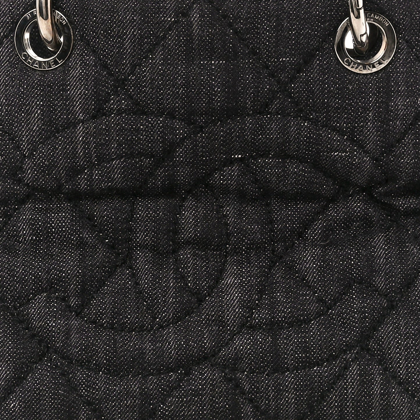 Denim Quilted Timeless Tote Black