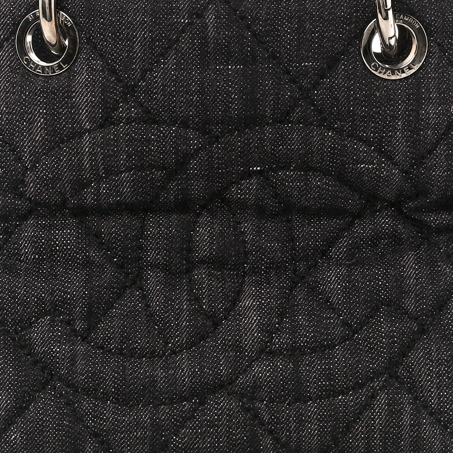 Chanel Denim Quilted Timeless Tote Black 8 of 10