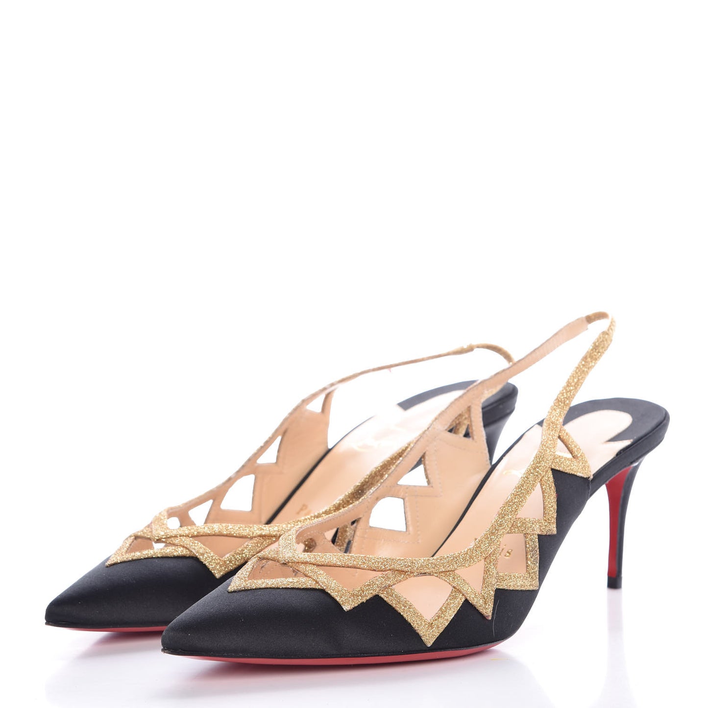 Crepe Satin Stellare 70 Slingback Pumps 39 Black