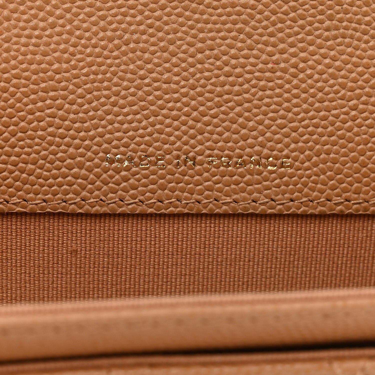 Chanel Caviar Quilted Flap Card Holder Wallet Beige 7 of 9