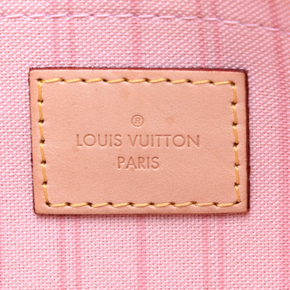 Louis Vuitton Damier Azur Neverfull MM GM Pochette Rose Ballerine 8 of 11