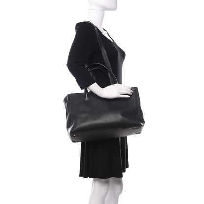 Chanel Calfskin Cerf Executive Shopper Tote Black 2 of 11