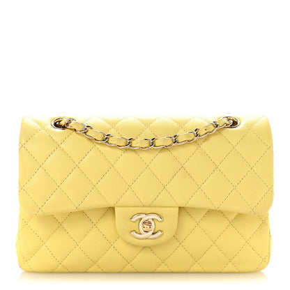 Chanel Caviar Quilted Small Double Flap Light Yellow 1 of 11