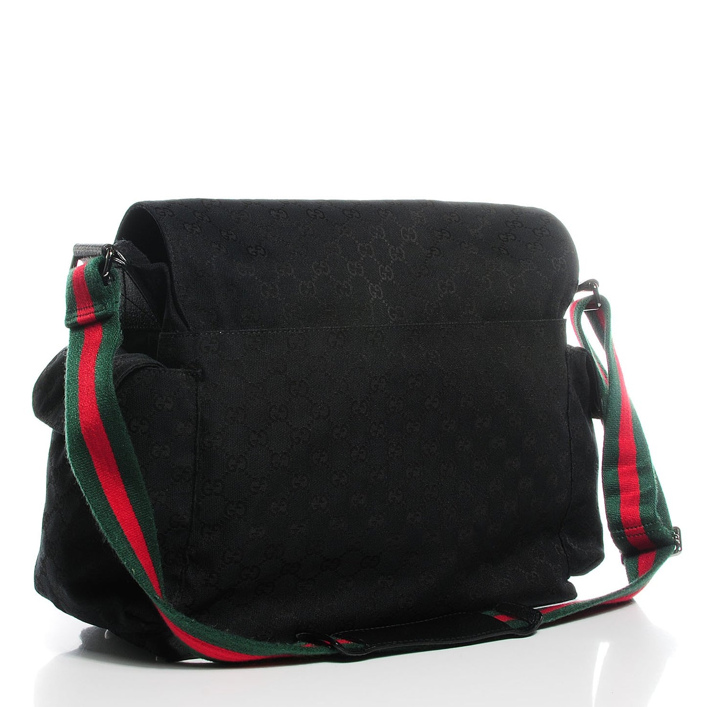 Monogram Diaper Messenger Bag Black