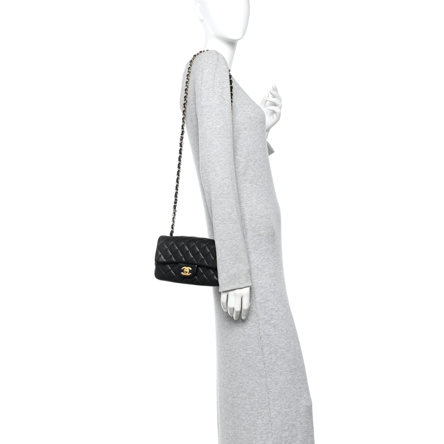 Chanel Caviar Quilted Mini Rectangular Flap Black 2 of 11