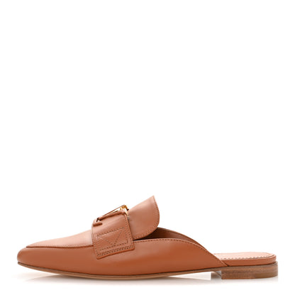 Louis Vuitton Calfskin LV Mare Open Back Loafers 37 Cognac 1 of 9