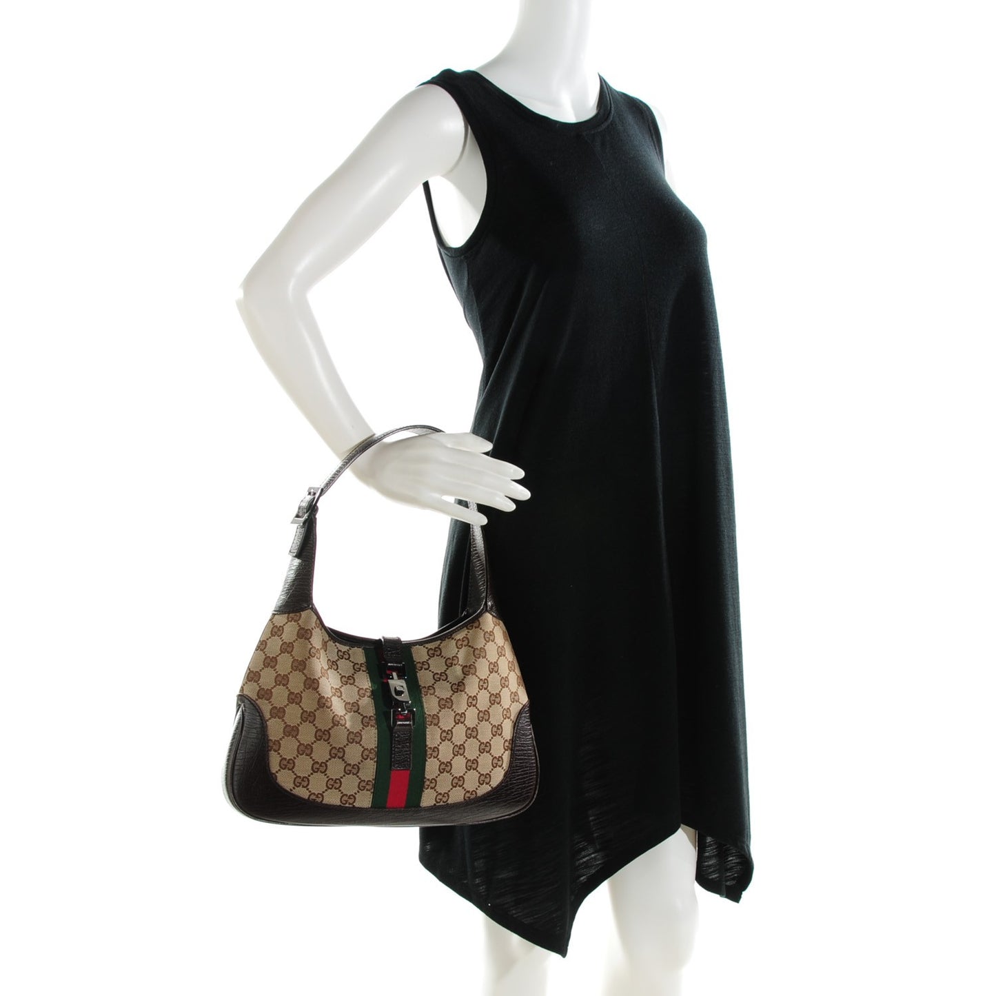 Monogram Web Jackie O Hobo Dark Brown