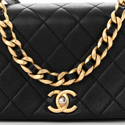Chanel Caviar Quilted Small Fashion Therapy Flap Bag Black 8 of 11