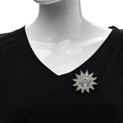 Chanel Resin Glitter CC Star Brooch Black Gold 2 of 5