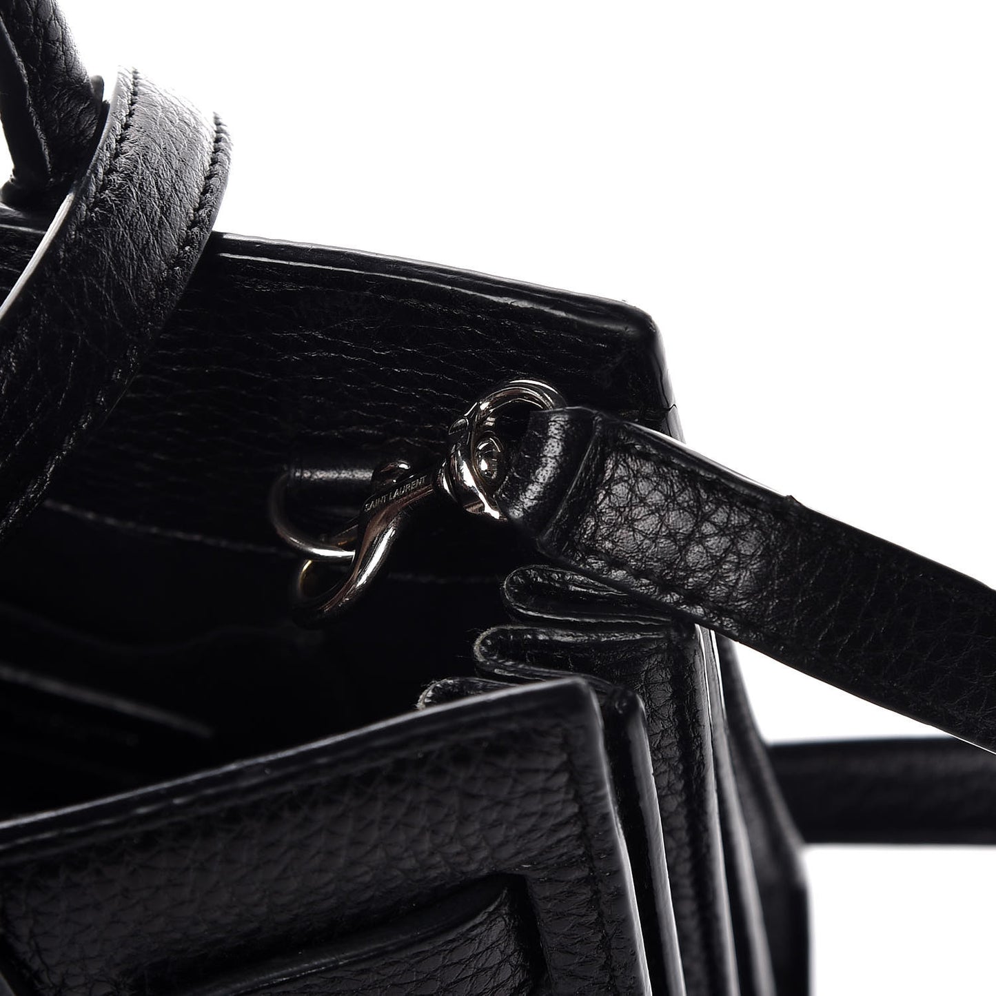 Grained Calfskin Nano Sac De Jour Black