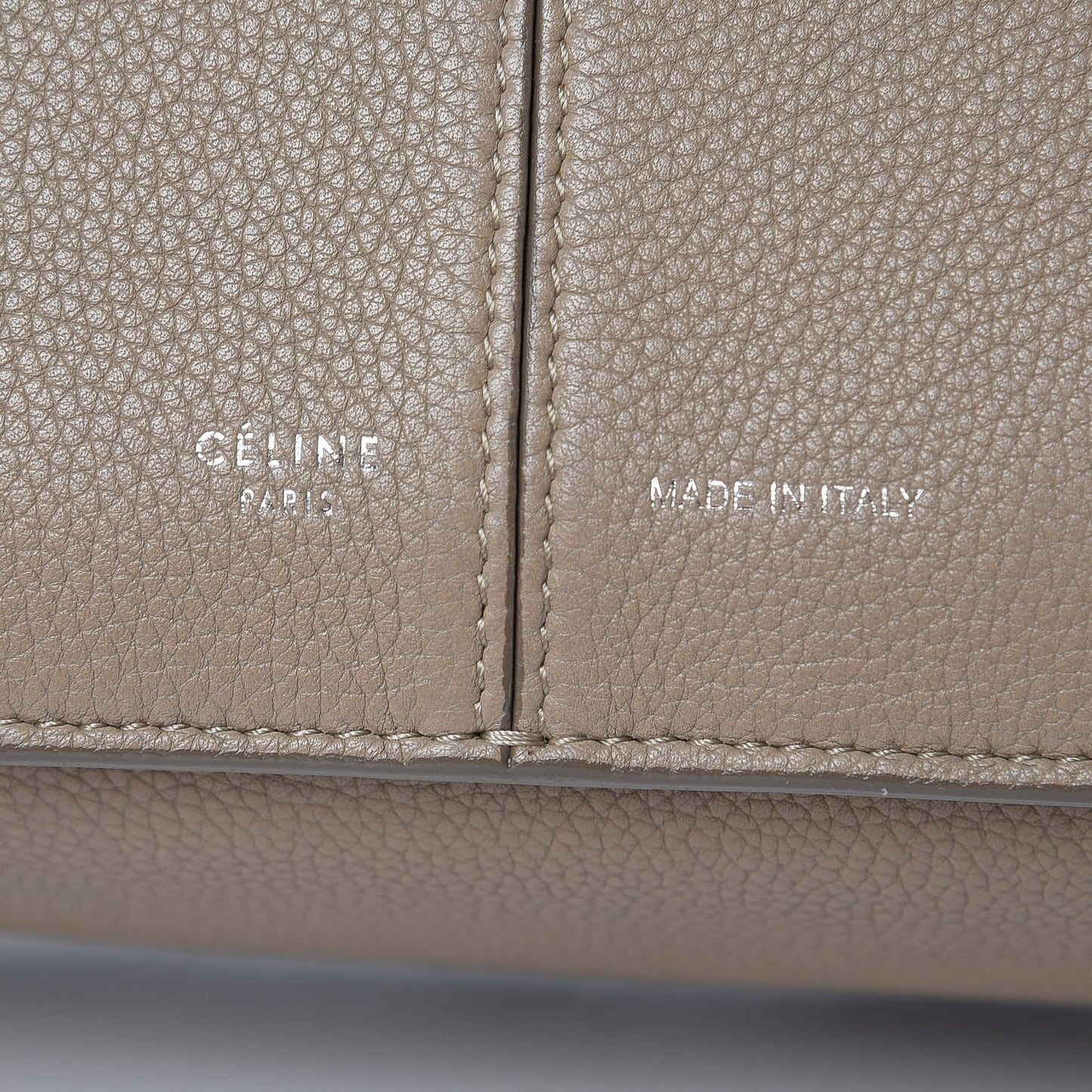 Baby Grained Calfskin Medium Tri-Fold Bag Light Taupe