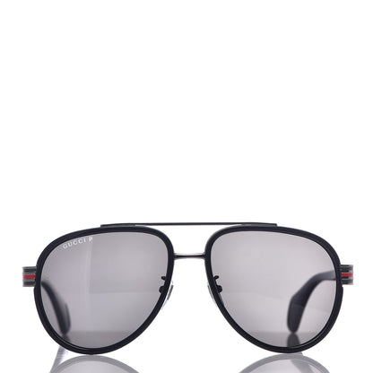Gucci Acetate Aviator Sunglasses GG0447S Black 2 of 6