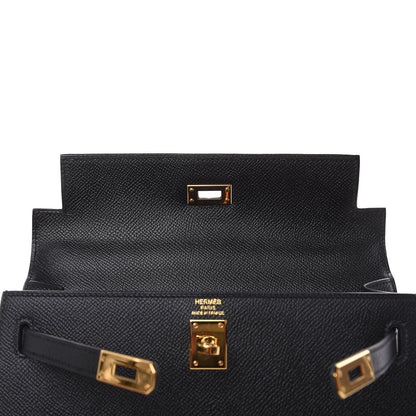 Hermes Epsom Kelly Sellier 25 Black 21 of 34