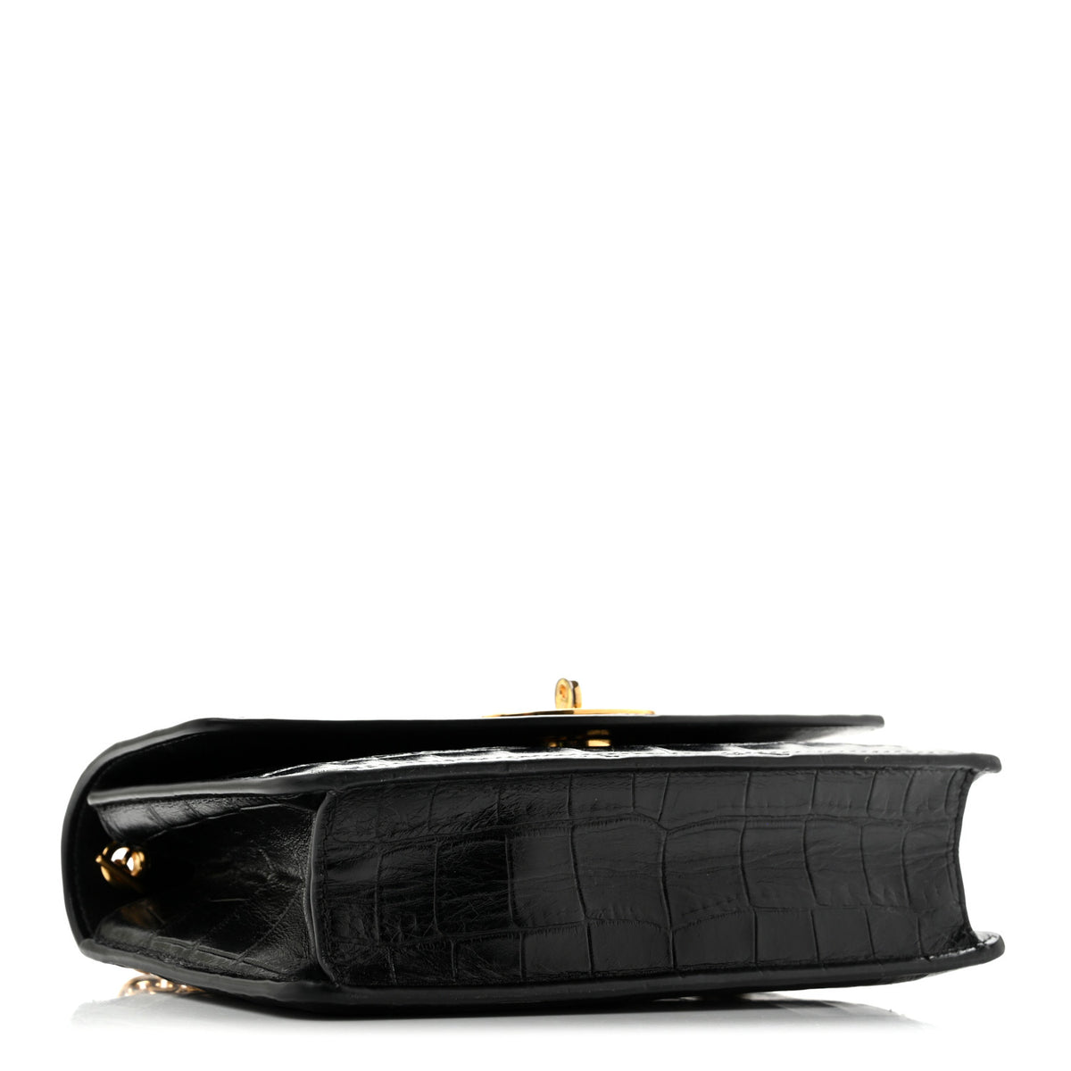 Mulberry Crocodile Embossed Calfskin Small Darley Black 4 of 13