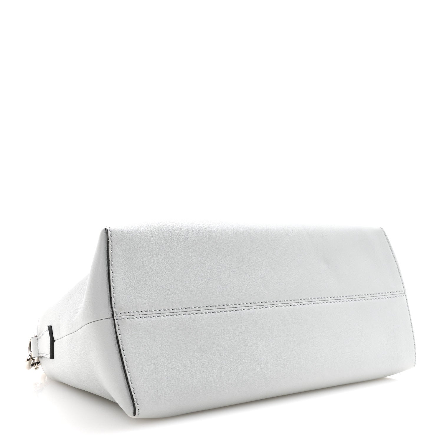 Fendi Vitello Dolce Pearl Scalloped Medium By The Way Boston Bag Grigio Perla 4 of 12