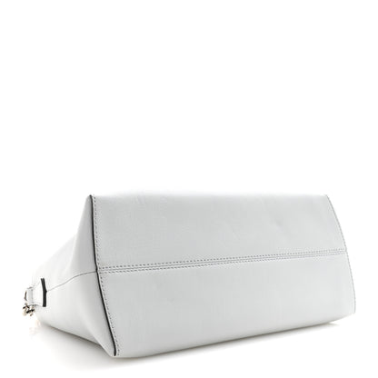 Fendi Vitello Dolce Pearl Scalloped Medium By The Way Boston Bag Grigio Perla 4 of 12