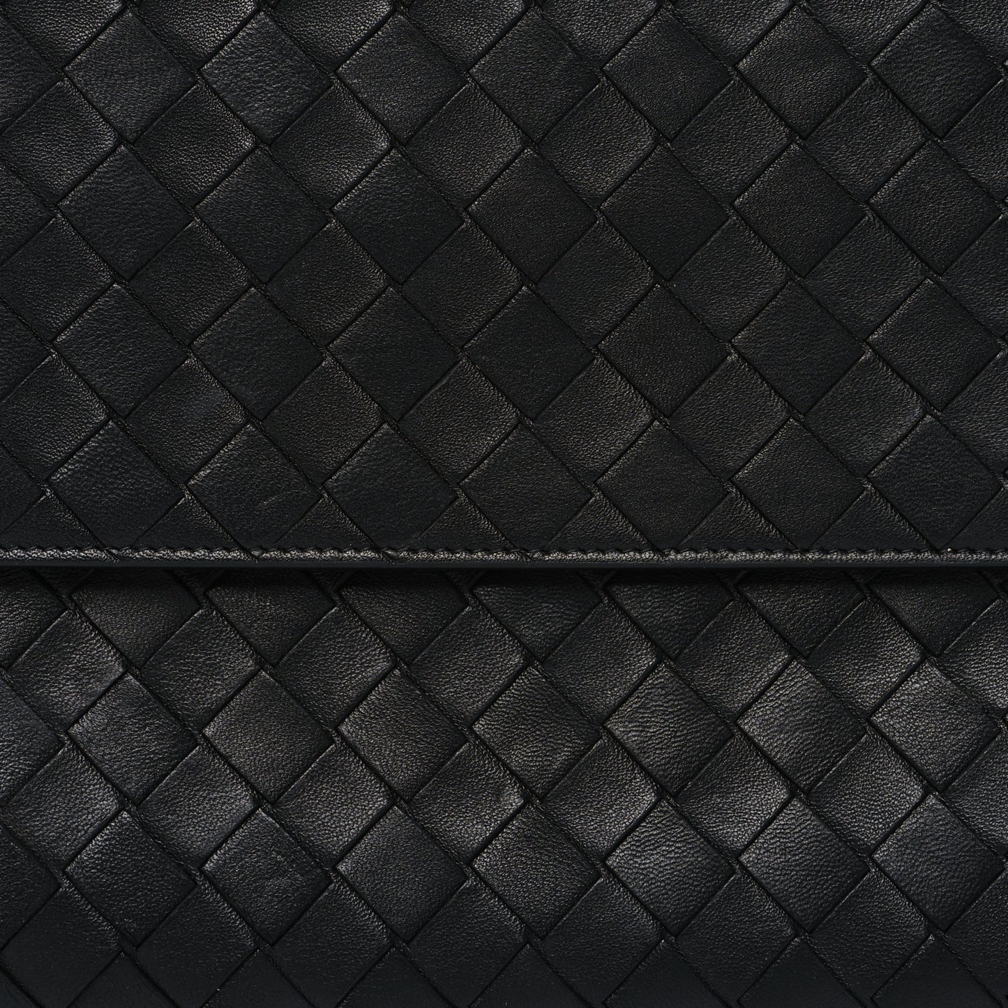 Nappa Intrecciato Flap Pouch Black
