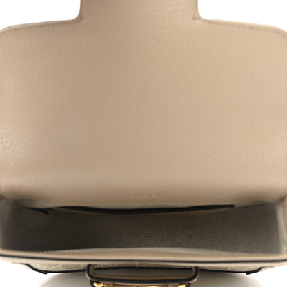 Gucci GG Supreme Monogram Textured Dollar Calfskin Web Mini Horsebit 1955 Shoulder Bag Beige Mystic White Oatmeal 5 of 8