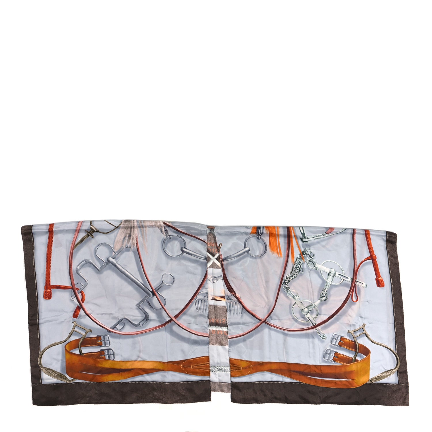 Hermes Silk Projets Carres Poncho Gris Perle Taupe Acajou 1 of 9