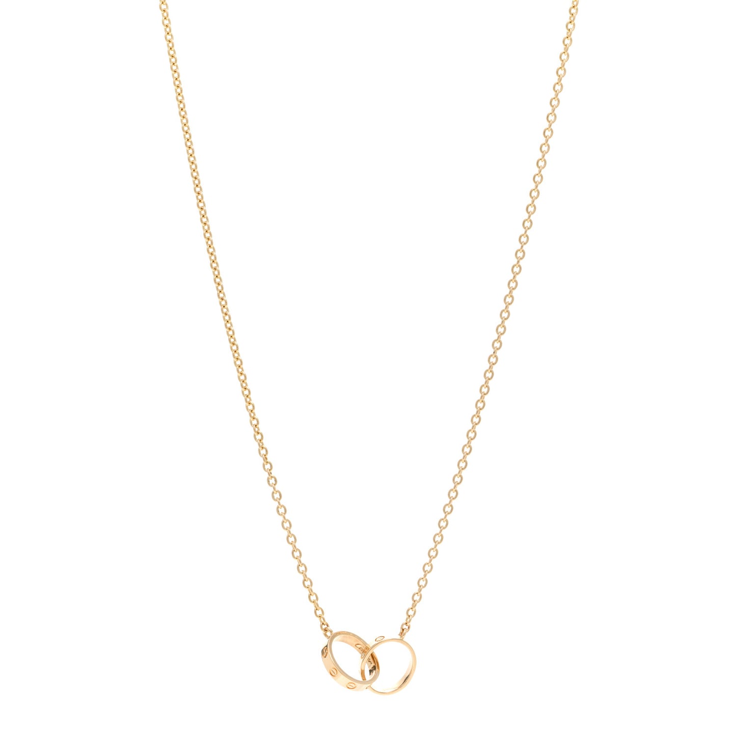 18K Yellow Gold Interlocking LOVE Necklace