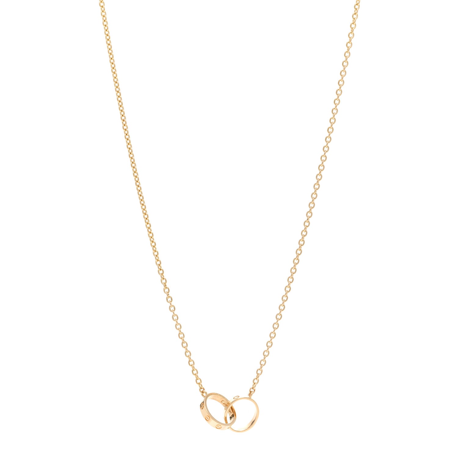 Cartier 18K Yellow Gold Interlocking LOVE Necklace 1 of 5