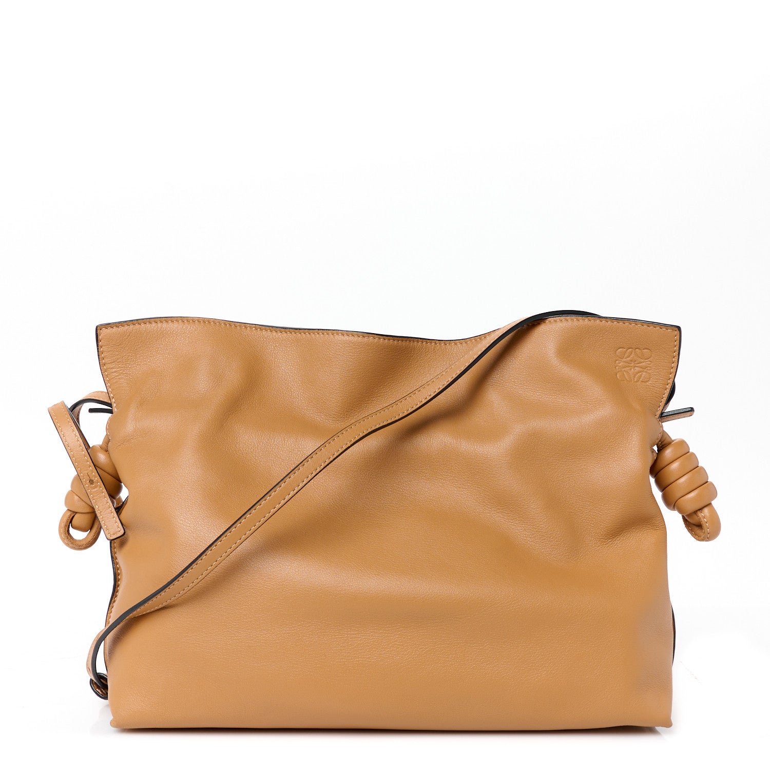 Loewe Calfskin Flamenco Knot Clutch Warm Desert 1 of 10