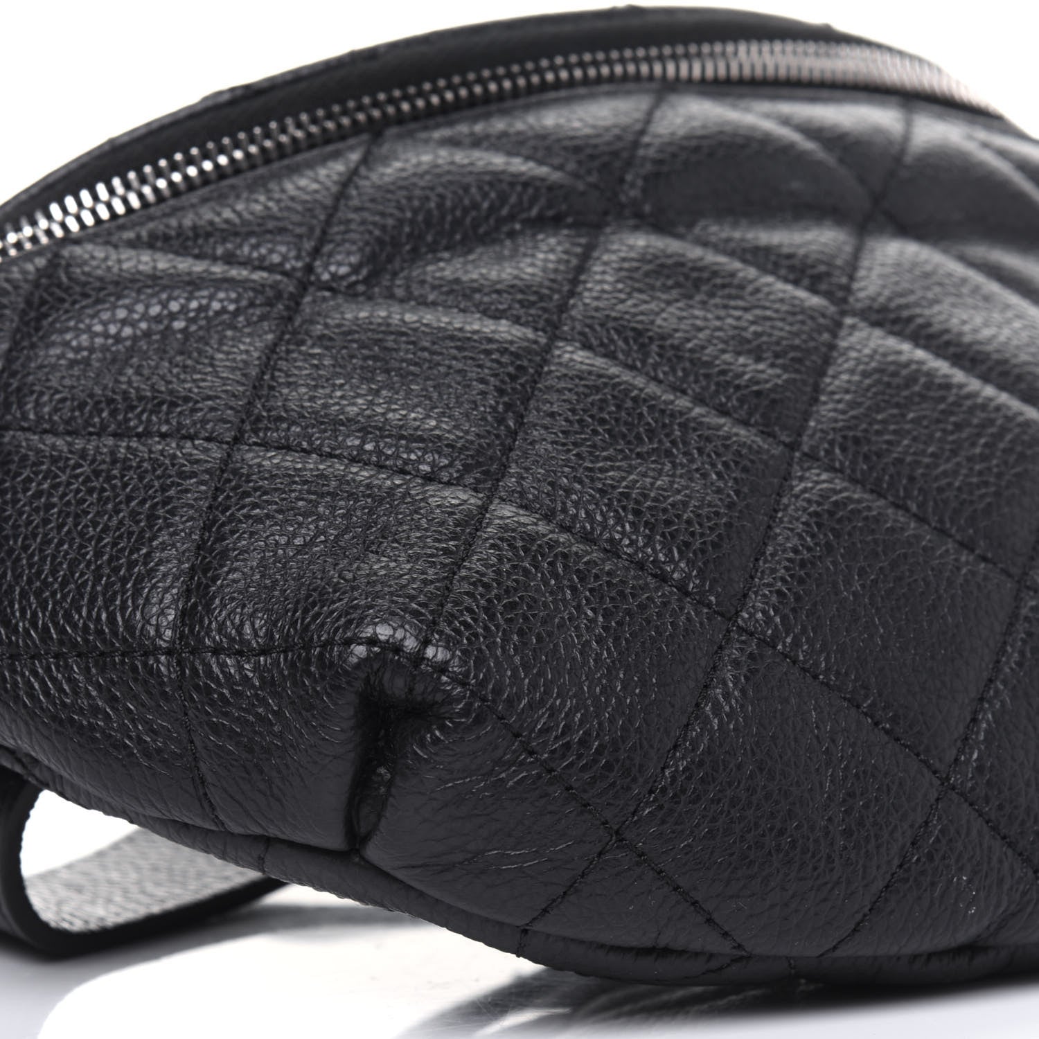 Chanel Grained Calfskin Quilted Waist Belt Bag Black 10 of 14